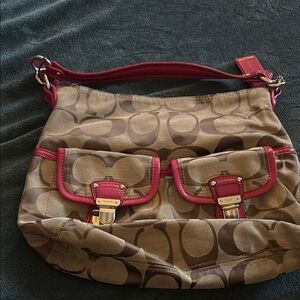 Coach Brown and Pink Women's Bag